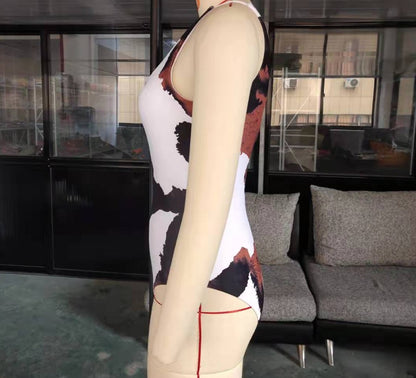 Women's Fashion Personality New Print Split Bikini